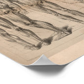 ヒト筋骨格ヴィンテージ解剖学プリント1827 ポスター (角)