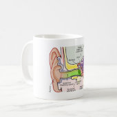 ヒト耳蝸牛周波数マッピング図 コーヒーマグカップ (正面左)