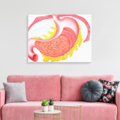 ヒト胃の解剖学 キャンバスプリント (インサイチュ (リビング))