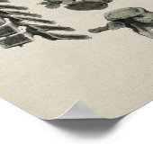 ヒト脊椎解剖学ヴィンテージプリント ポスター (角)