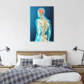 ヒト脳および脳幹の医学的イラストレーション キャンバスプリント (インサイチュ (寝室))