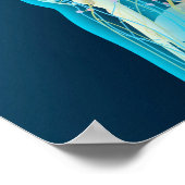 ヒト脳および脳幹の医学的イラストレーション ポスター (角)