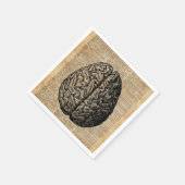 ヒト脳ヴィンテージイラストレーション辞書アート スタンダードカクテルナプキン (角)