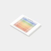 ヒト脳波図デザインレインボーカラー ポストイット (アングル)