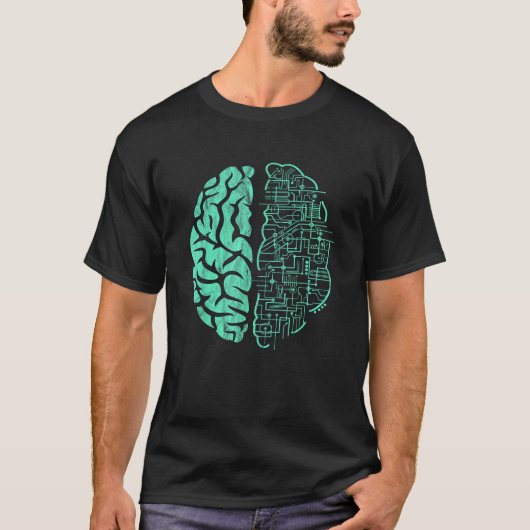 ヒト脳神経科学解剖学級学生茶 Tシャツ (正面)