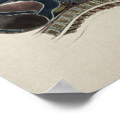 ヒト腹部解剖学ヴィンテージプリント ポスター (角)