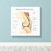 ヒト膝関節解剖学 キャンバスプリント (インサイチュ (ウッドフロア))