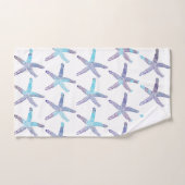 ヒト航海のデビーチティール(緑がかった色)ブルーパグラデーションターン バスタオルセット (ハンドタオル)