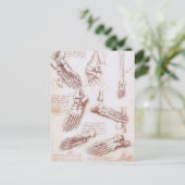 ヒト解剖学足ボーンズバイレオナルドダヴィンチ ポストカード (スタンド正面)