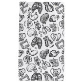 ヒト解剖学風変わり科学バイオスカルハロウィーン スモールペーパーバッグ (正面)