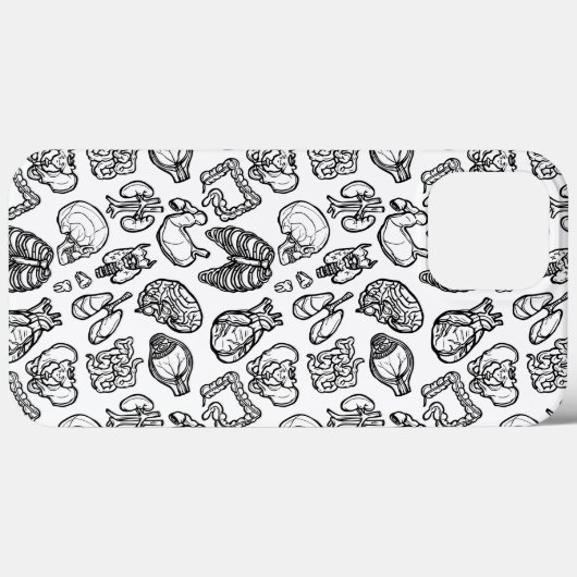 ヒト解剖学風変わり科学バイオスカルハロウィーン Case-Mate iPhoneケース (裏面 (横))