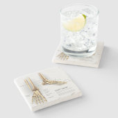 ヒト足骨 ストーンコースター (横)