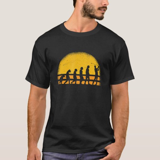 ヒト進化ゴルフ Tシャツ (正面)