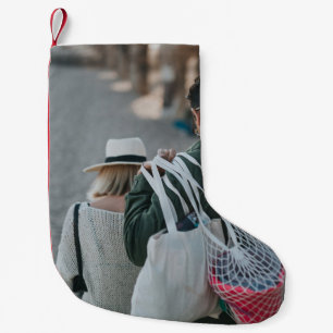 ヒト運の白いバッグ スモールクリスマスストッキング