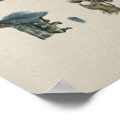 ヒト頸椎解剖学ヴィンテージプリント ポスター (角)