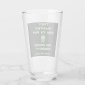 ヒト風変わりエイリアンプローブ緑 タンブラーグラス (裏面)