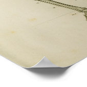 ヒト骨格前部ヴィンテージ解剖学プリント ポスター (角)