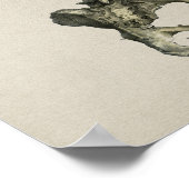 ヒト骨格解剖学ヴィンテージプリント ポスター (角)