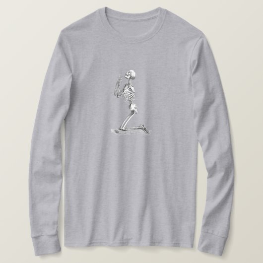 ヒト骨格解剖学 Tシャツ (デザイン正面)