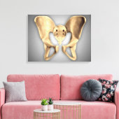 ヒト骨盤骨の解剖学2 キャンバスプリント (インサイチュ (リビング))