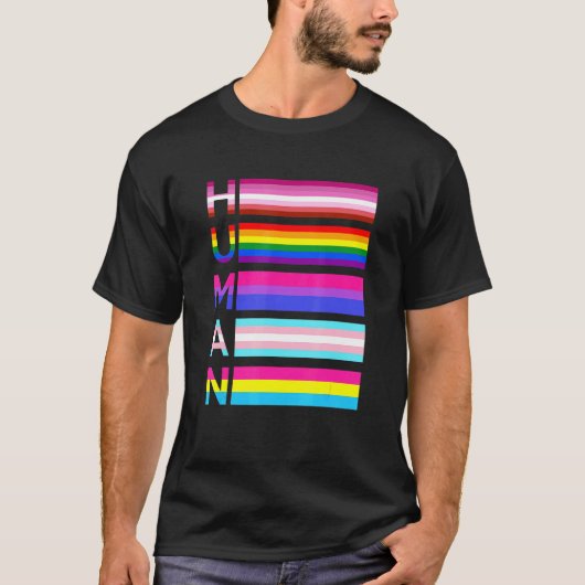 ヒトLgbtコミュニティゲイトランスジェンダープライド Tシャツ (正面)