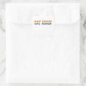 ヒトLGBT国旗のゲイ月が再びゲイを起こした スクエアシール (バッグ)