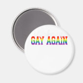 ヒトLGBT国旗のゲイ月が再びゲイを起こした マグネット (正面/裏面)