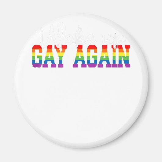 ヒトLGBT国旗のゲイ月が再びゲイを起こした マグネット (正面)