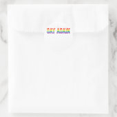 ヒトLGBT国旗のゲイ月が再びゲイを起こした ラウンドシール (バッグ)