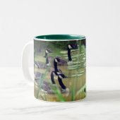 ヒドゥンセレニティカナダゲーゼパーソナライズされた ツートーンマグカップ (正面左)