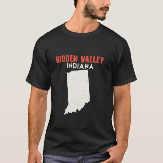 ヒドゥンバレーインディアナUSA州アメリカトラベルインド Tシャツ