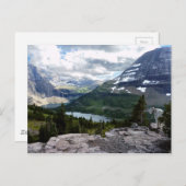 ヒドゥンレイクオーバービューグラシャーナショナルパークモンタナ ポストカード (正面/裏面)