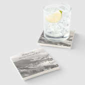 ヒドゥンレイクグレイシャーナショナルパークブラック&ホワイト ストーンコースター (横)