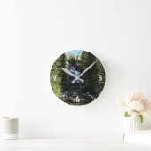 ヒドゥン滝ズイングランドテトン国立公園 ラウンド壁時計 (ホーム)