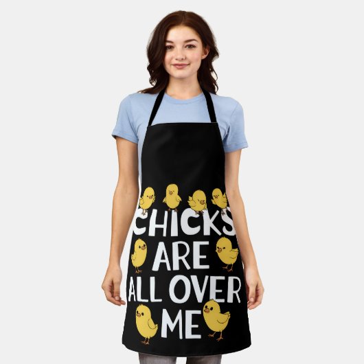 ヒナは私のイースターの上おもしろいにいる エプロン (着用した状態)