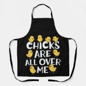 ヒナは私のイースターの上おもしろいにいる エプロン (正面)