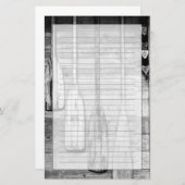 ヒノキつるの木の小屋に櫓が2本 便箋 (正面/裏面)