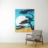 ヒノキと満月 タペストリー (インサイチュ)