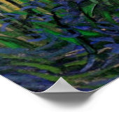 ヒノキと緑の小麦畑 – ビンセント・ヴァン・ゴッホ ポスター (角)