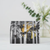 ヒノキの森とこうもり ポストカード (スタンド正面)