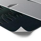 ヒノキの森、墓地とこうもり ポスター (角)