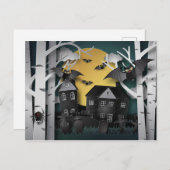 ヒノキの森、墓地とこうもり ポストカード (正面/裏面)