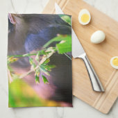 ヒノキの羽ばたき鳥 キッチンタオル (四つ折り)