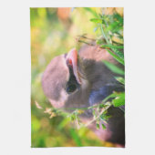 ヒノキの羽ばたき鳥 キッチンタオル (縦)