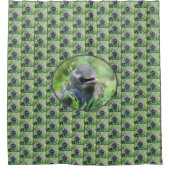 ヒノキの羽ばたき鳥 シャワーカーテン (正面)