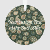 ヒノキペイズリー模様 オーナメント (裏面)