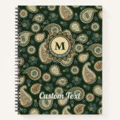 ヒノキペイズリー模様 ノートブック (正面)