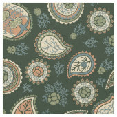 ヒノキペイズリー模様 ファブリック (クローズアップ)