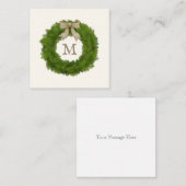 ヒノキリース素朴弓カスタム付きモノグラムの ノートカード (正面/裏面)