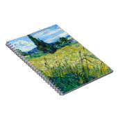 ヒノキ付き緑の小麦畑(1889年)ヴァンゴッホアート ノートブック (右側)